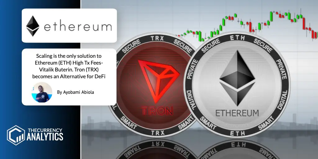 Ethereum ETH Tron TRX TX fees