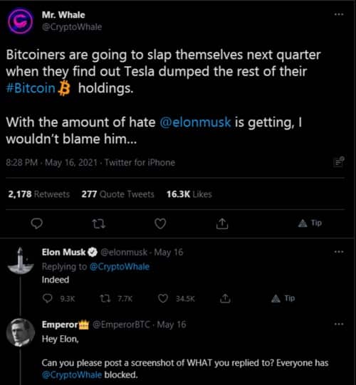 Cryptowhale tweet