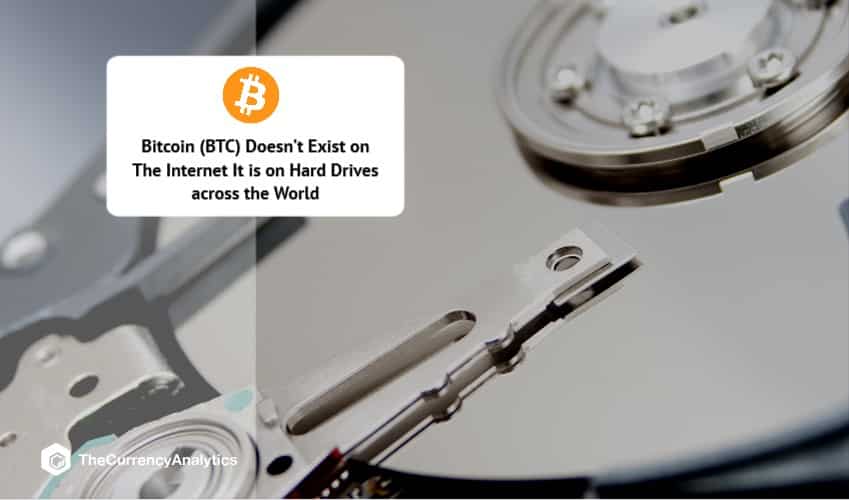 Bitcoin (BTC) Doesn’t Exist on The Internet It is on Hard Drives across the World