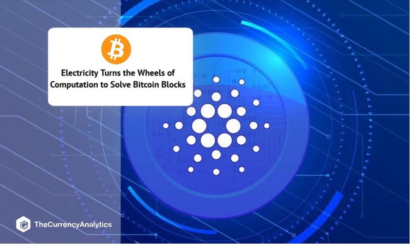 Electricity Turns the Wheels of Computation to Solve Bitcoin Blocks