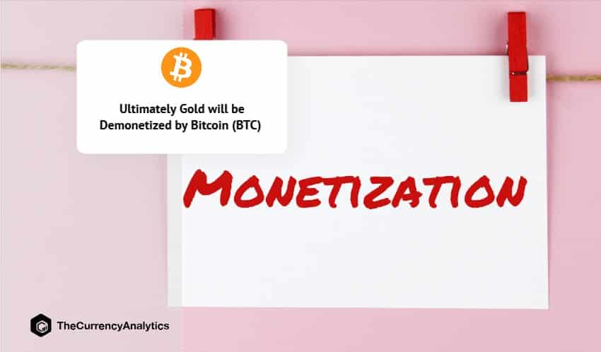 Ultimately Gold will be Demonetized by Bitcoin (BTC)