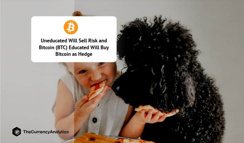 Uneducated Will Sell Risk and Bitcoin (BTC) Educated Will Buy Bitcoin as Hedge