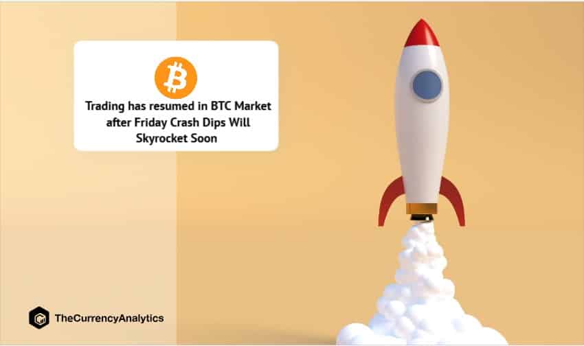 Trading has resumed in BTC Market after Friday Crash Dips Will Skyrocket Soon