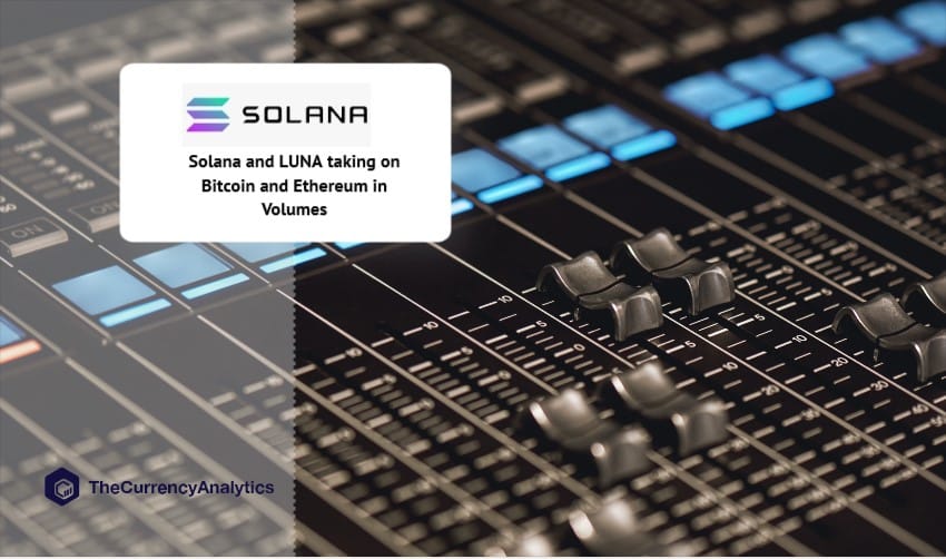 Solana and LUNA taking on Bitcoin and Ethereum in Volumes