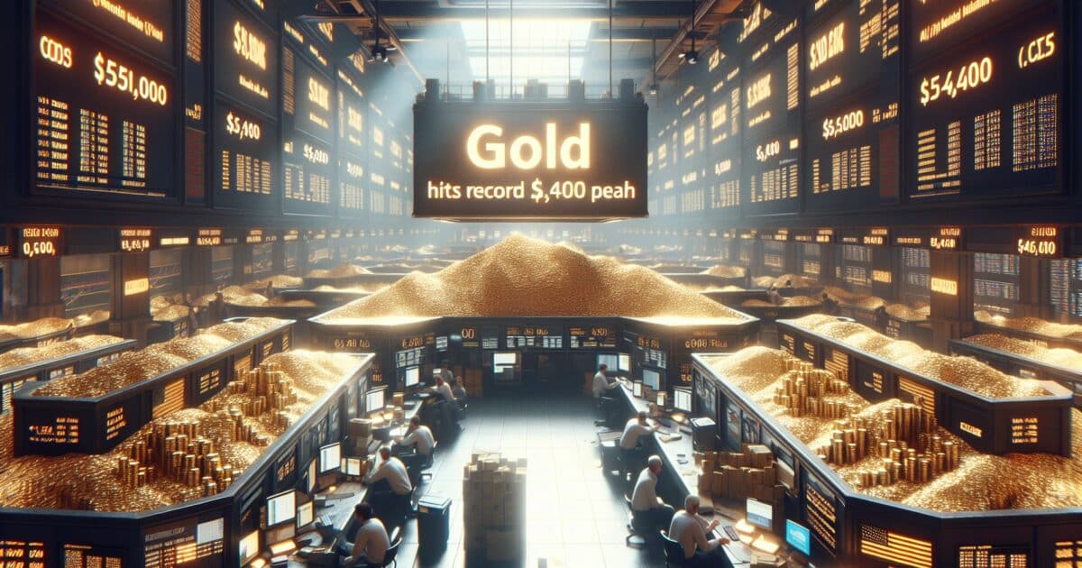Gold Hits Record $5,400 Peak