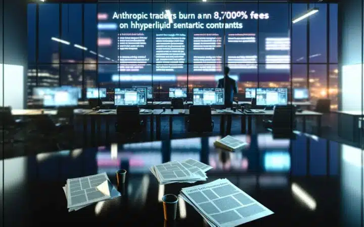 Anthropic Traders Burn 8,700% Annualized Fees on Hyperliquid Synthetic Contracts
