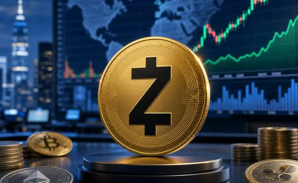 Daily crypto market movers featuring Zcash