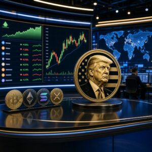 Daily crypto market movers featuring Official Trump