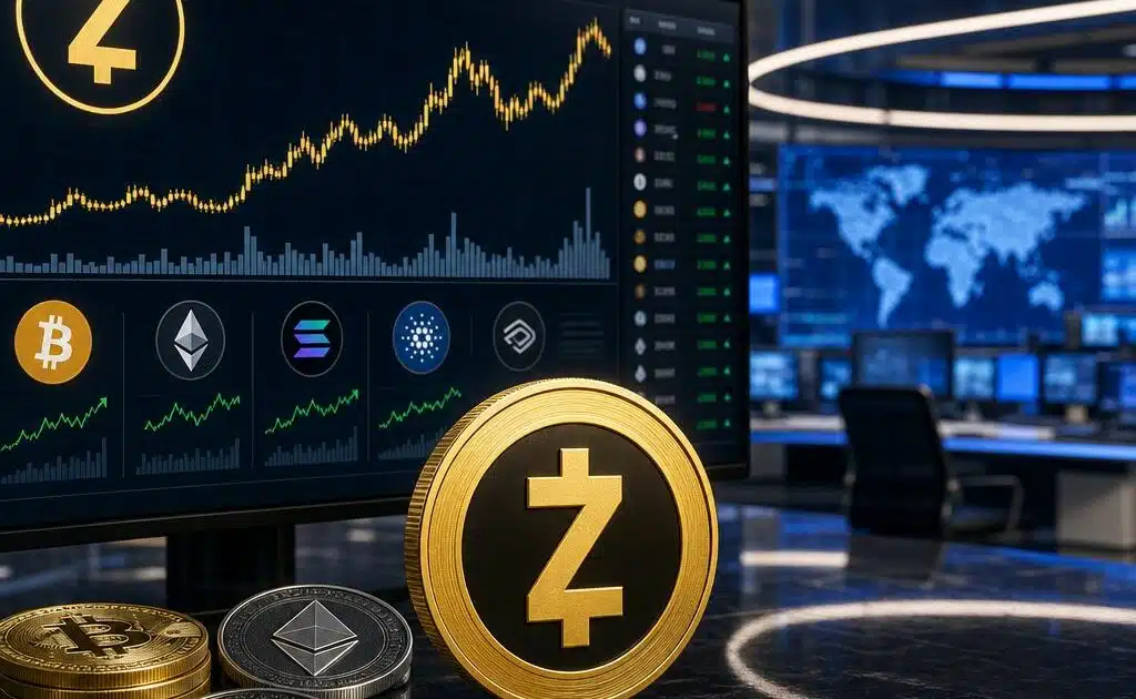 Daily crypto market movers featuring Zcash