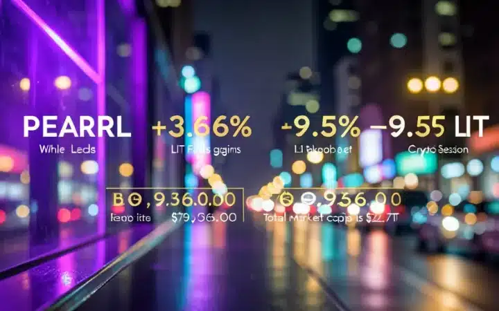PEARL Rises 3.6% While LIT Falls 9.5% in Mixed Crypto Session